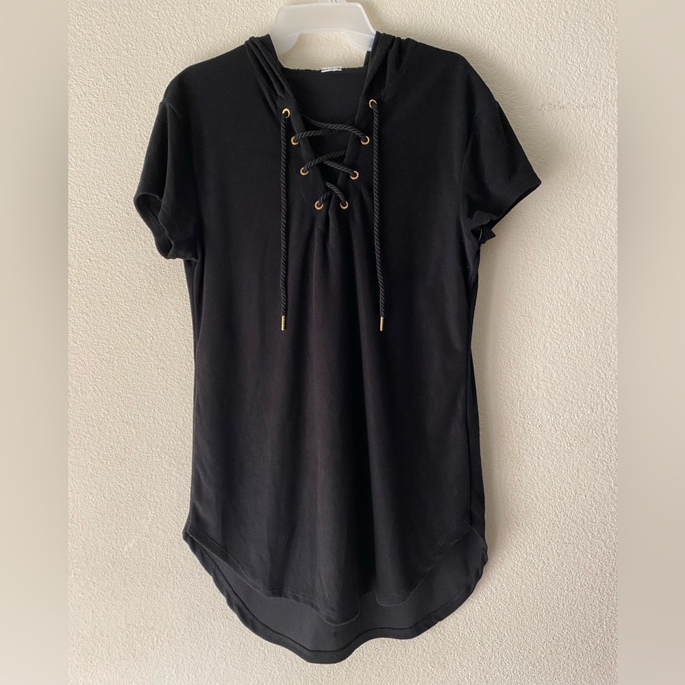 NWT Missy Lace Up hoodie Cover Up